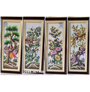 Bộ tranh tứ quý Tùng - Trúc - Cúc - Mai
