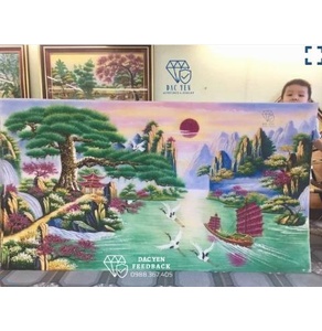 Tranh đá quý Sơn Thủy Hữu Tình