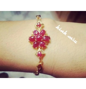 Lắc tay đá ruby