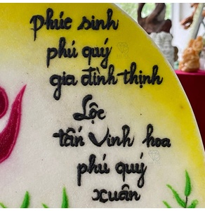 Tranh đá quý để bàn chữ Phúc