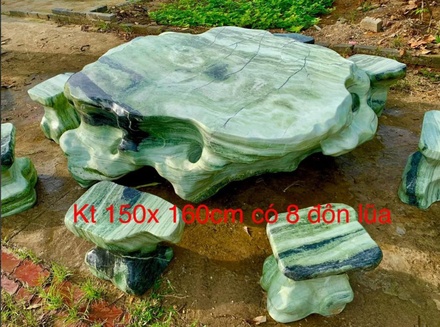Bàn ghế đá nguyên khối VIP