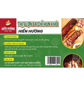 Thịt lợn ba chỉ hun khói Hiển Hường